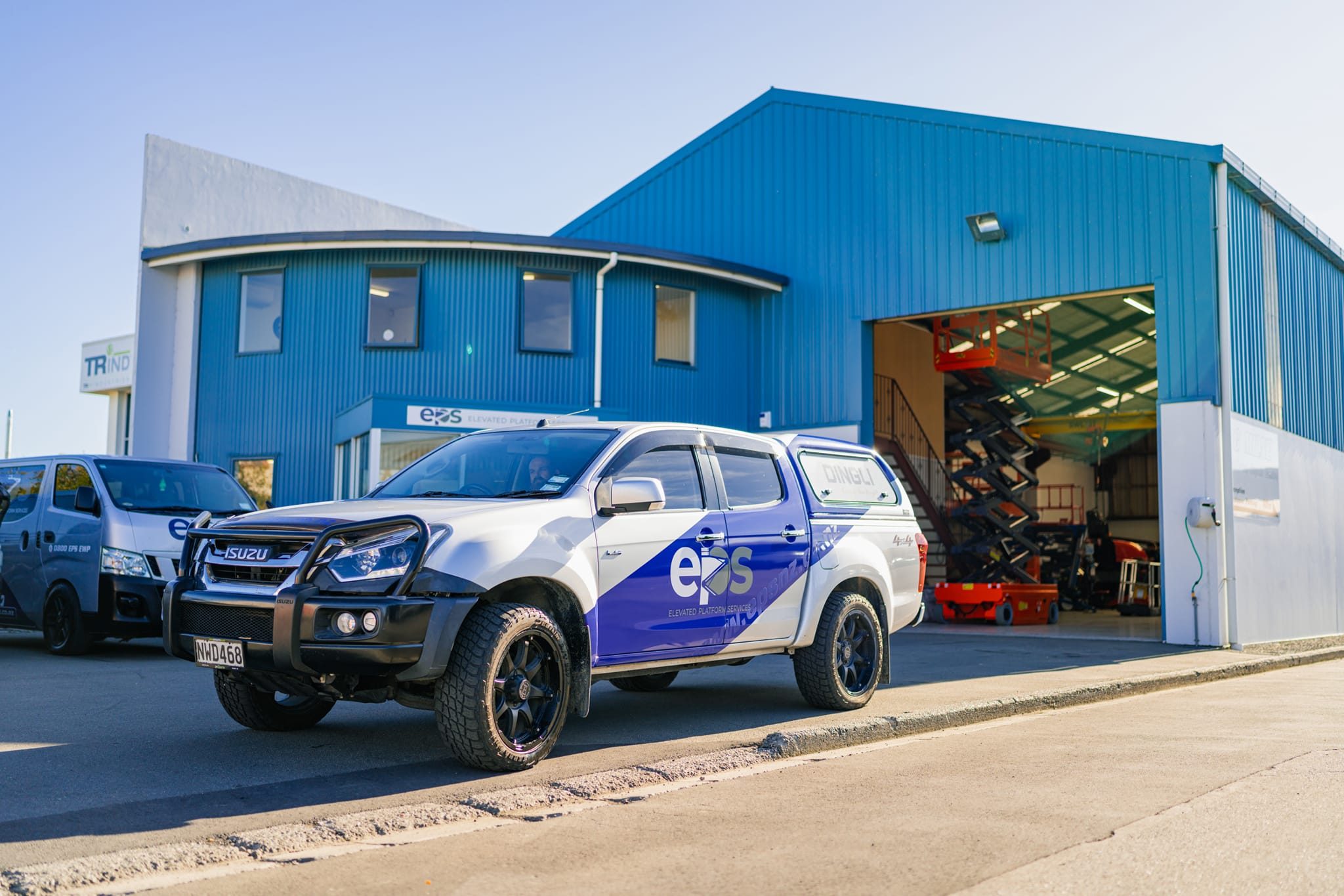 The Elevated Platform Services truck in Christchurch, New Zealand