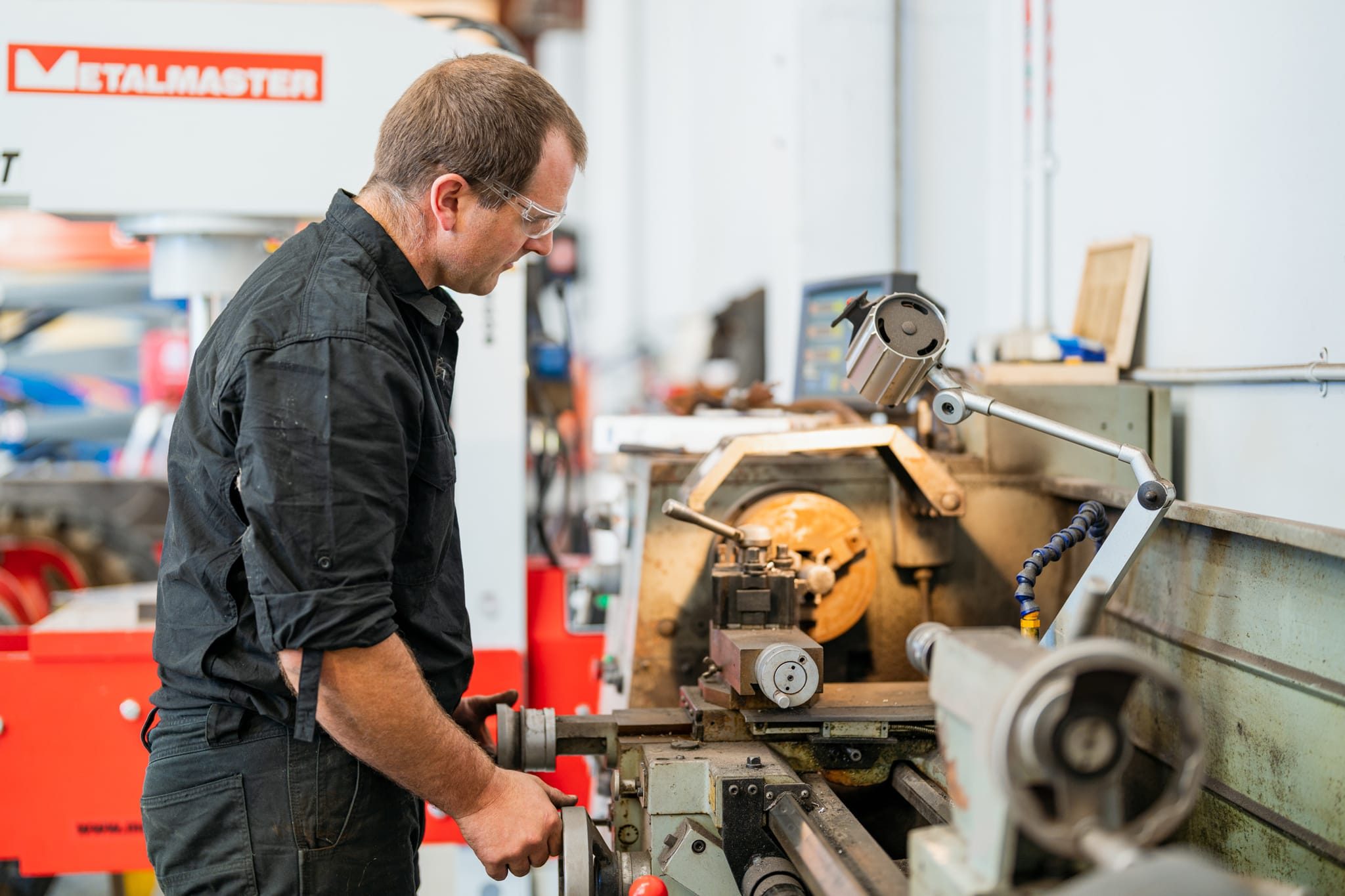 The Christchurch, New Zealand workshop of Elevated Platform Services where they carry our lift repairs